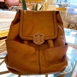 Tory Burch Tan Leather Backpack